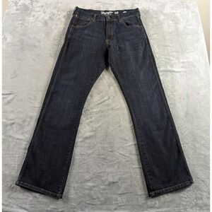 Wrangler Retro Slim Boot Jeans Mens 32x32 Blue Stretch Western Cowboy Dark Wash